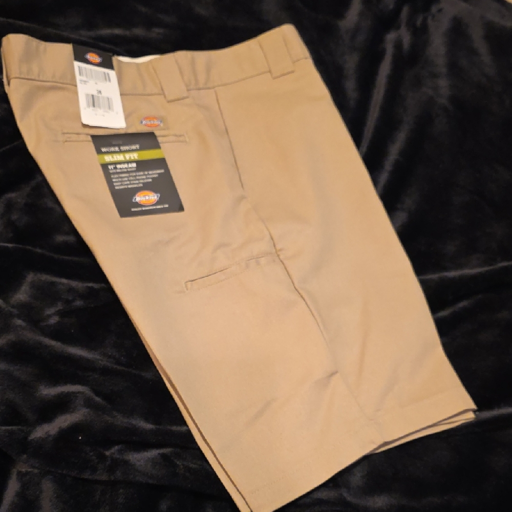 Dickies Men's Tan Flat Front Shorts